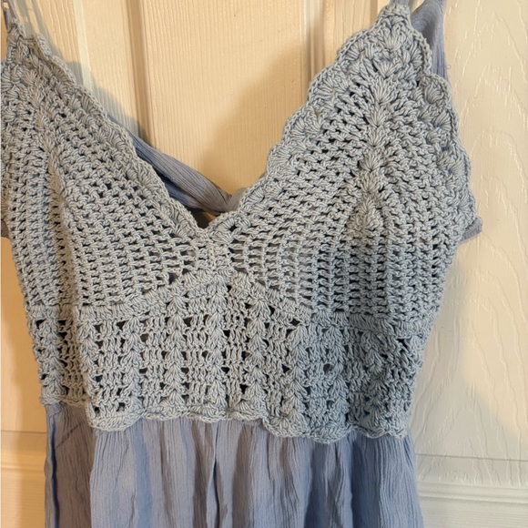 Streetwear Society Light Blue Crochet Bodice Sundress - Picture 3 of 6